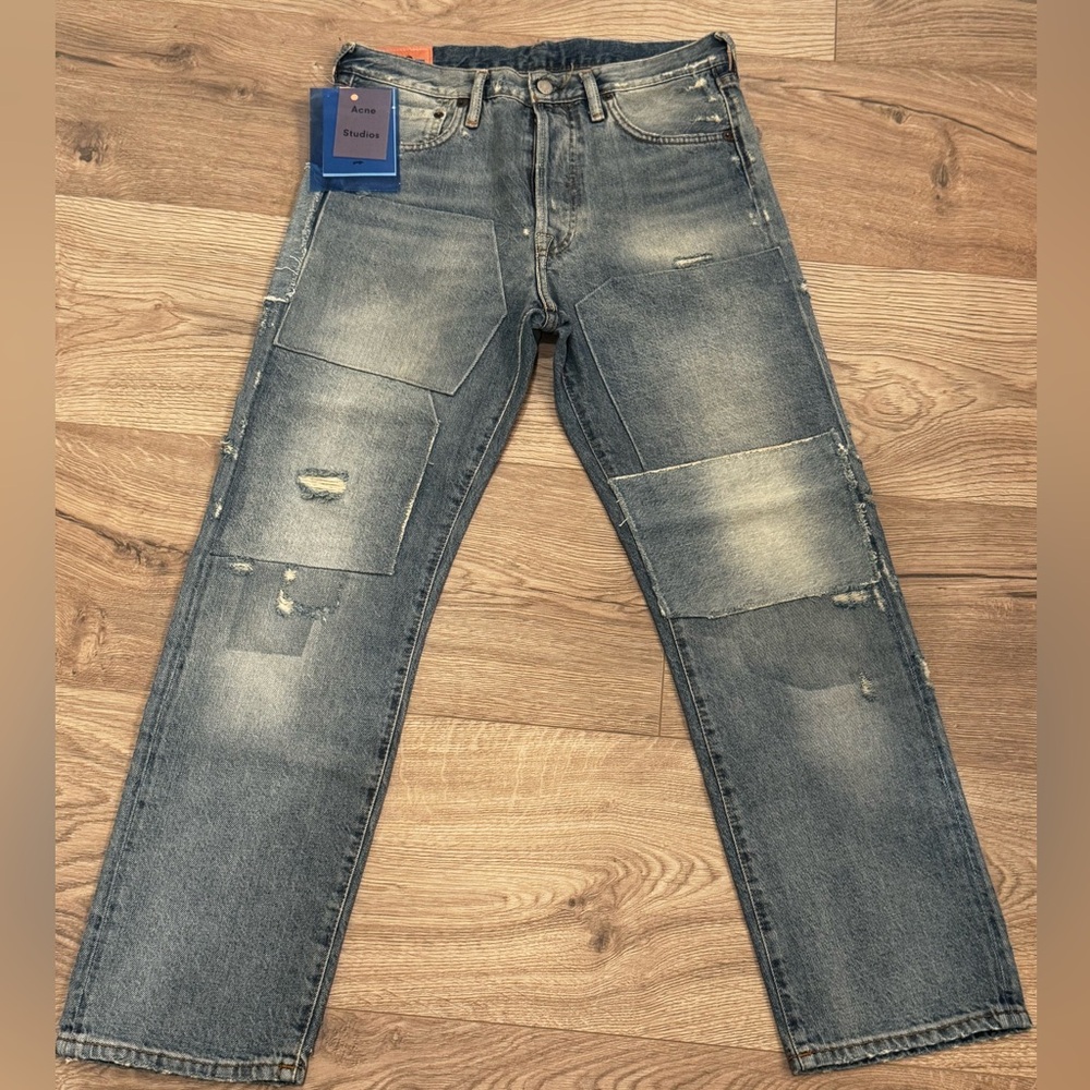 Acne Men's Relaxed Distressed Jeans